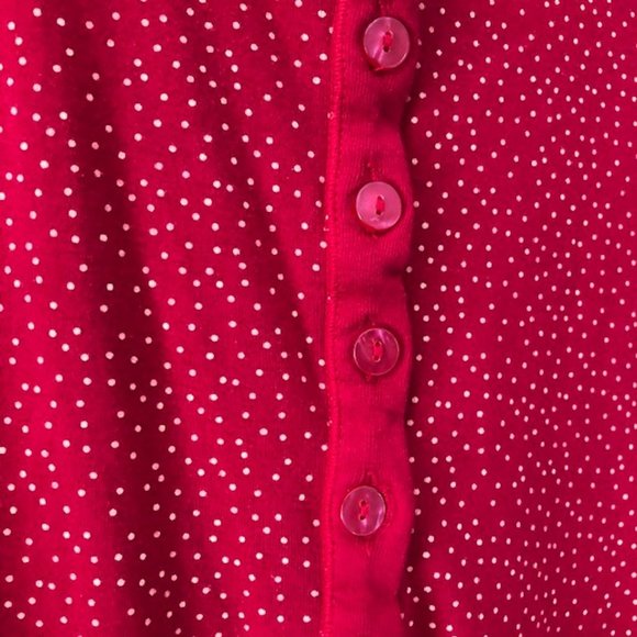 SALE 2 for $26 / 3 for $33 Red Polka Dot Onsie Pajamas / Lounge, Women's Medium - Picture 7 of 9